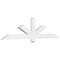 Ekena Millwork Kennewick Architectural Grade PVC Gable Bracket, 72"W x 18"H x 2"D x 4"F, 6/12 Pitch GBP072X18X0204KEN00 - alternate 1
